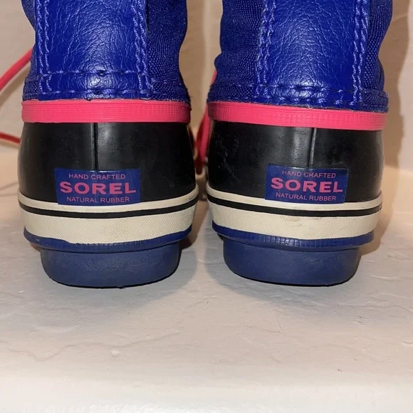 SOREL Purple, Pink, Black and white Waterproof Snow Rain Wintet Boots Size 4 - Picture 4 of 10